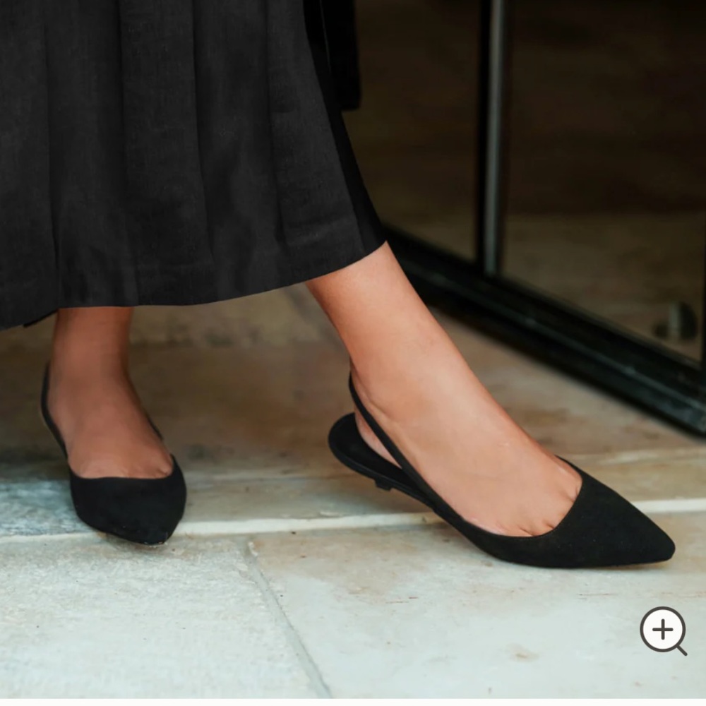 Jenni Kayne black suede kitten heel size 8 - Picture 3 of 10